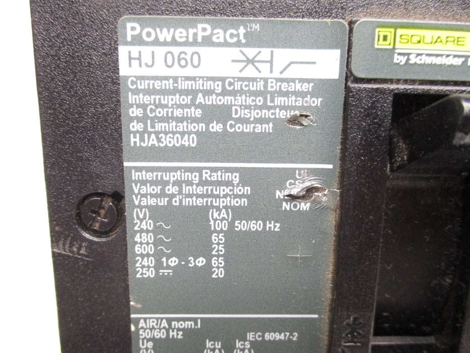 SQUARE D HJA36040 600V 40A NSNP