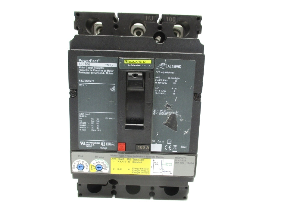 SQUARE D HJL36100M73 100A 600V NSNP