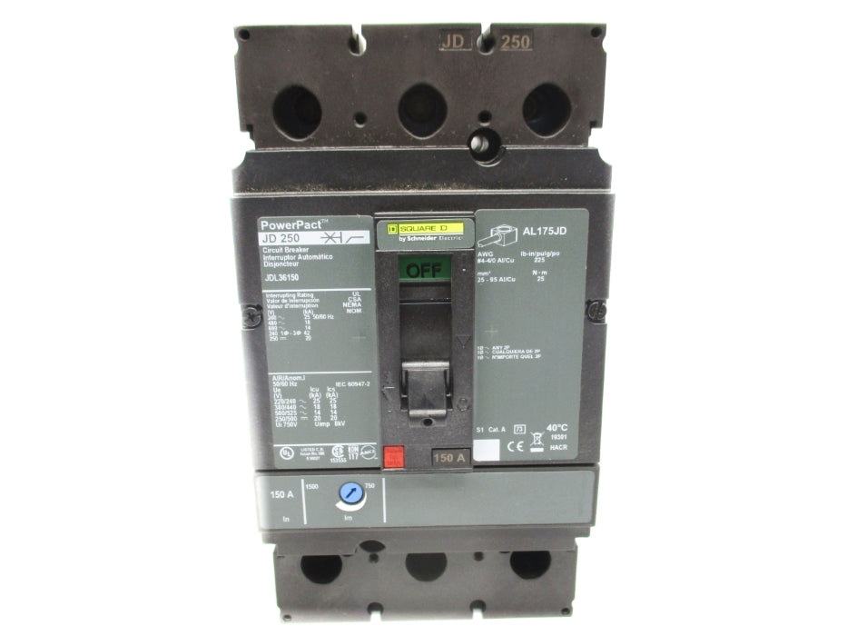 SQUARE D JDL36150 600V 150A NSNP