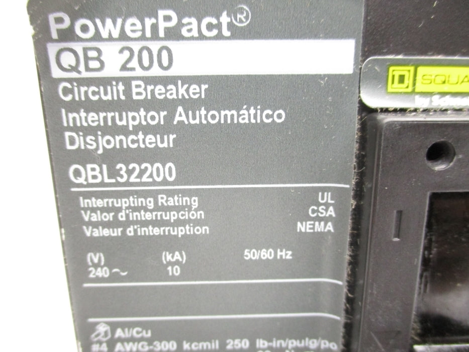 SQUARE D QBL32200 240V 200A (AS PICTURED) NSNP