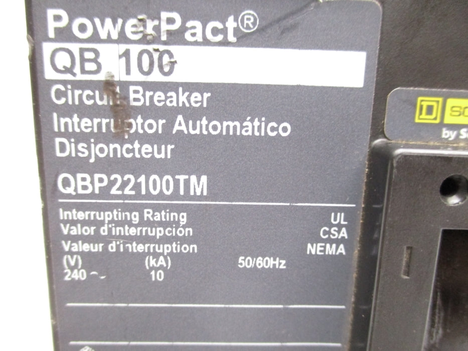 SQUARE D QBP22100TM 100A 240V NSNP