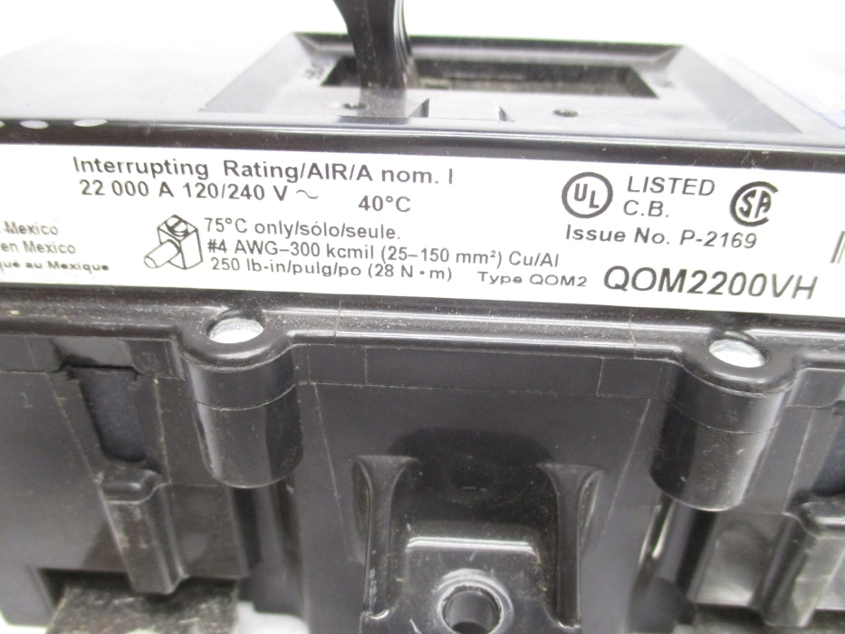 SQUARE D QOM2200VH 200A 240V UNMP
