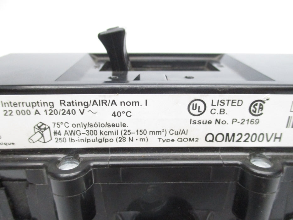 SQUARE D QOM2200VH 200A 240V (AS PICTURED) NSNP
