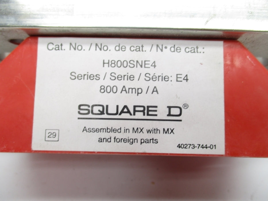 SQUARE D H800SNE4 SER. E04 NSMP