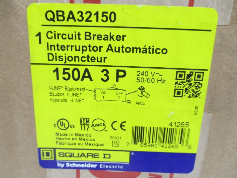 SQUARE D QBA32150 150A 240V NSFS
