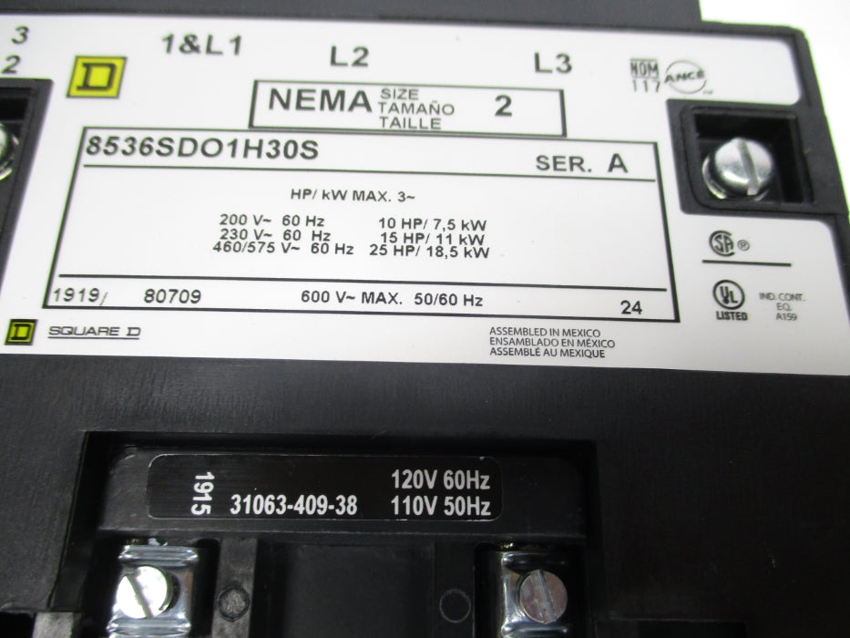 SQUARE D 8536SDO1V02H30S SER. A NSMP