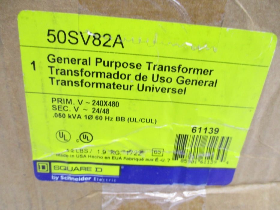 SQUARE D 50SV82A .50KVA NSMP