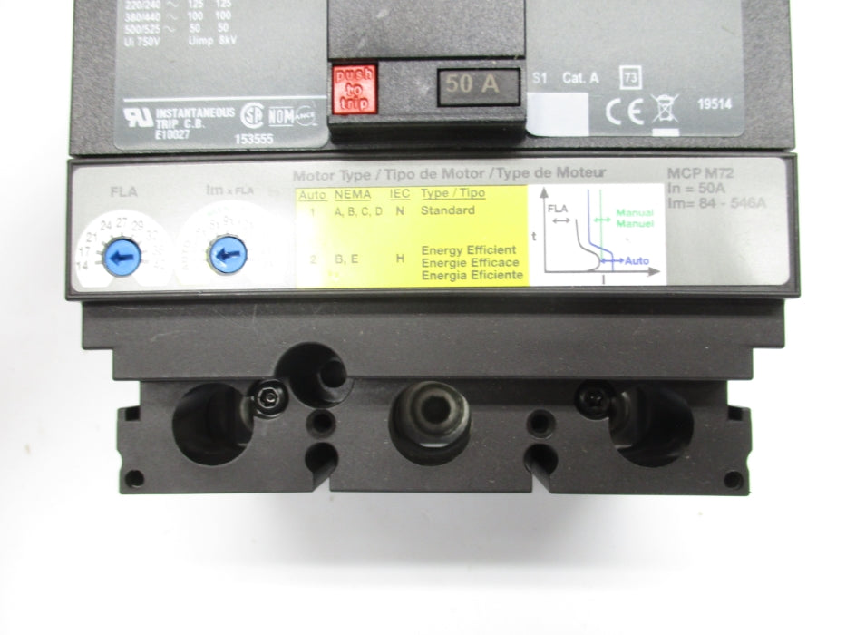 SQUARE D HLL36050M72 50A 600V NSMP