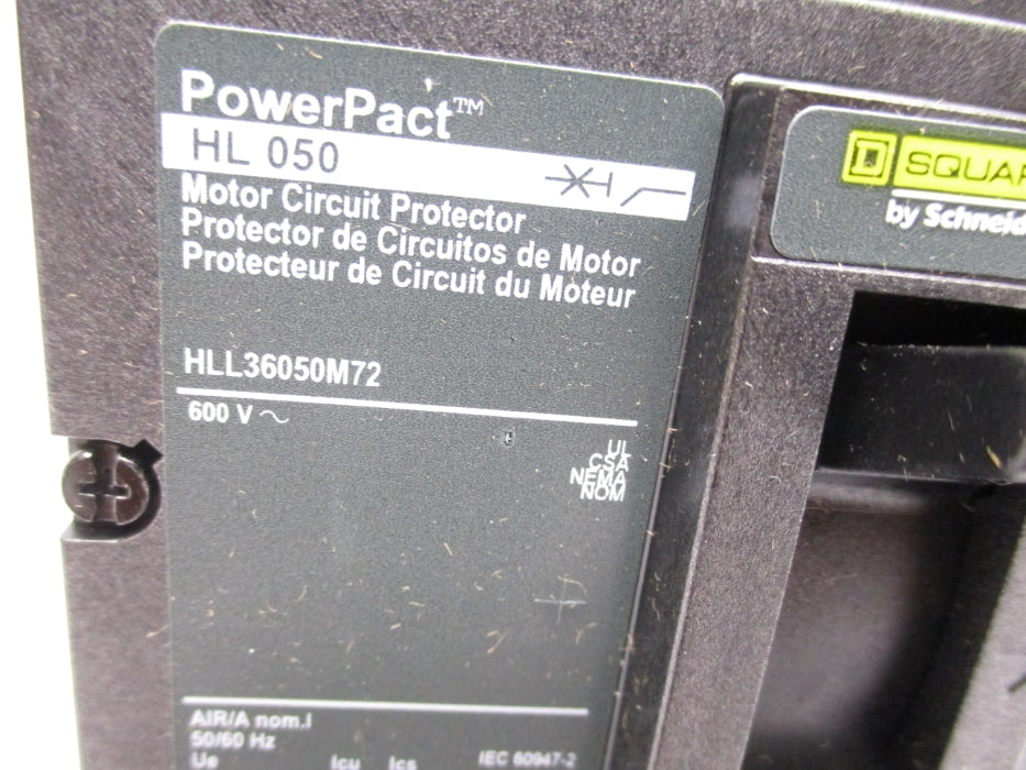 SQUARE D HLL36050M72 50A 600V NSMP