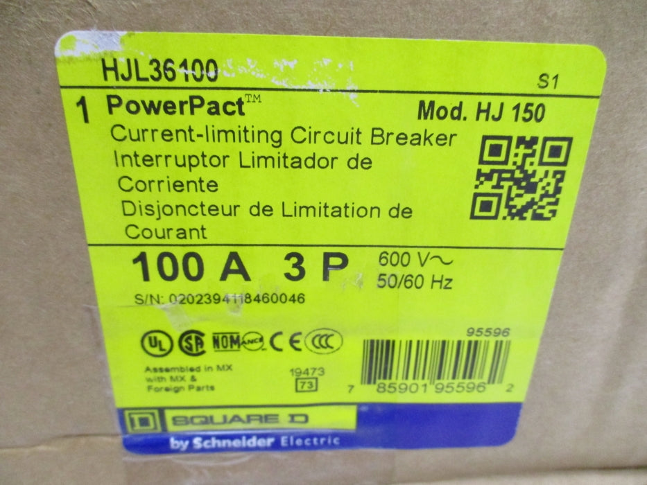 SQUARE D HJL36100 100A 600V NSMP