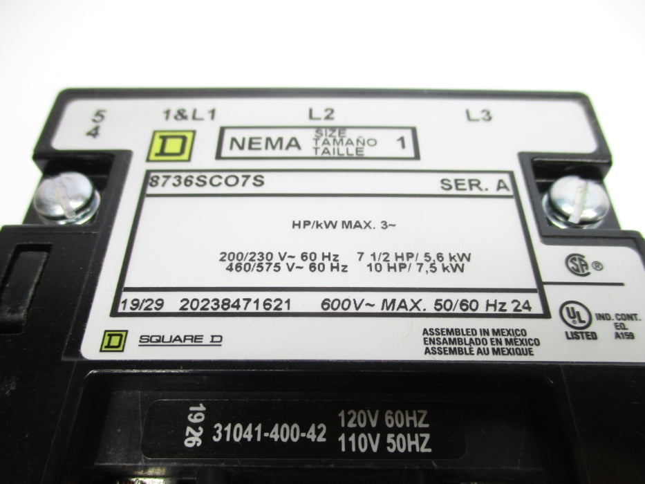 SQUARE D 8736SCO7V02S SER. A (AS PICTURED) NSMP