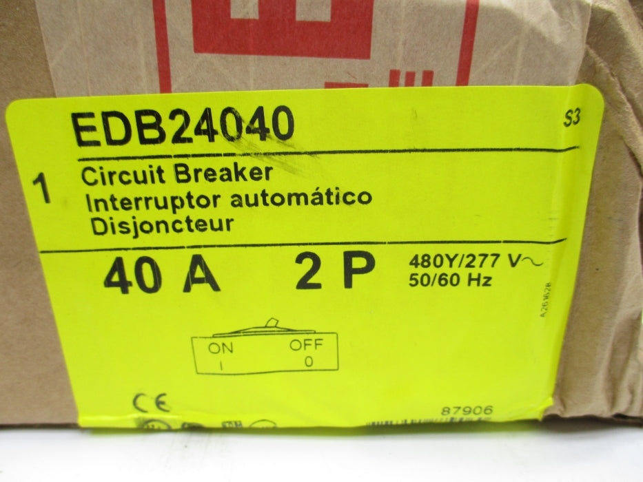 SQUARE D EDB24040 40A 277V NSFS
