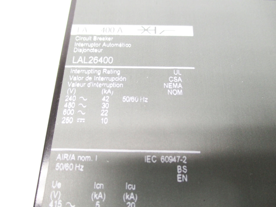 SQUARE D LAL26400 400A 600V NSMP