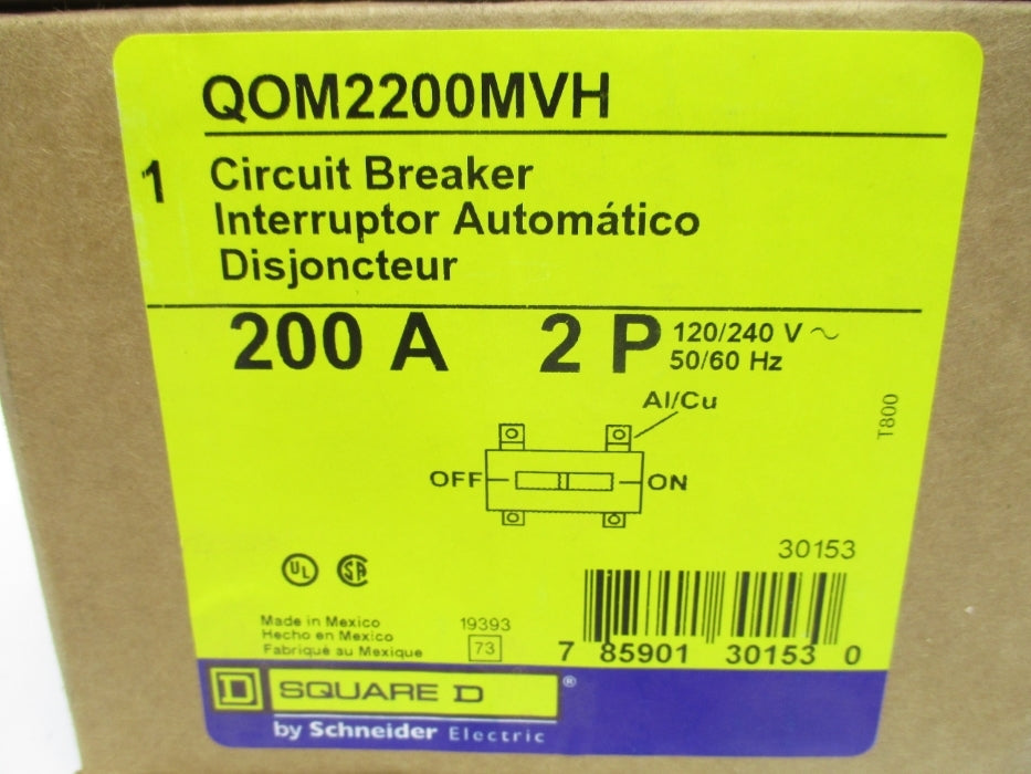 SQUARE D QOM2200MVH 200A 240 NSFS