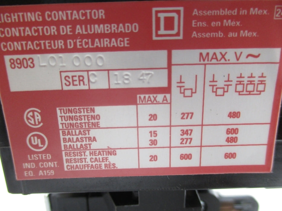 SQUARE D 8903LO1000V02 SER. C 110V/50HZ-120V/60HZ NSMP