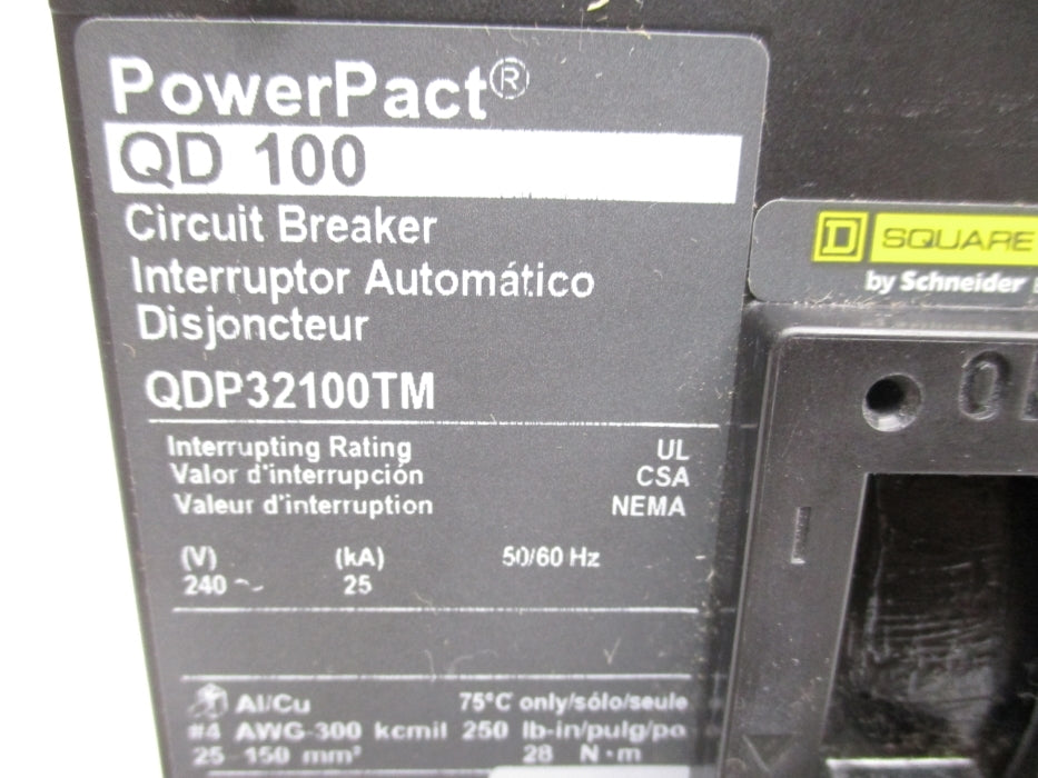 SQUARE D QDP32100TM 100A 240V NSMP
