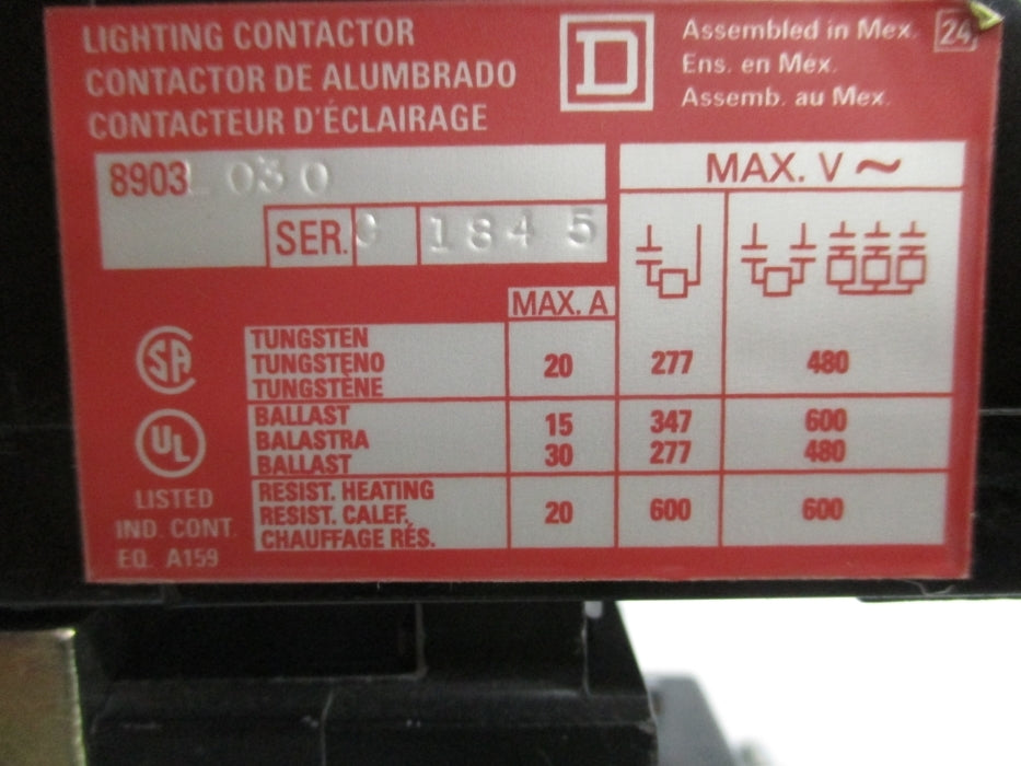 SQUARE D 8903LO30V02 SER. C 120V NSMP