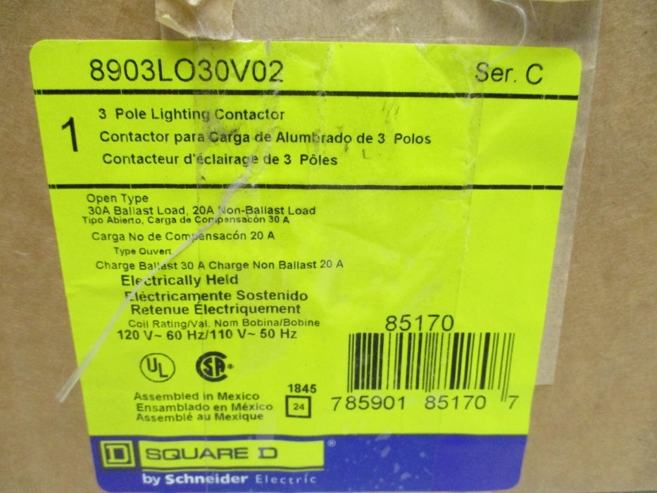 SQUARE D 8903LO30V02 SER. C 120V NSMP