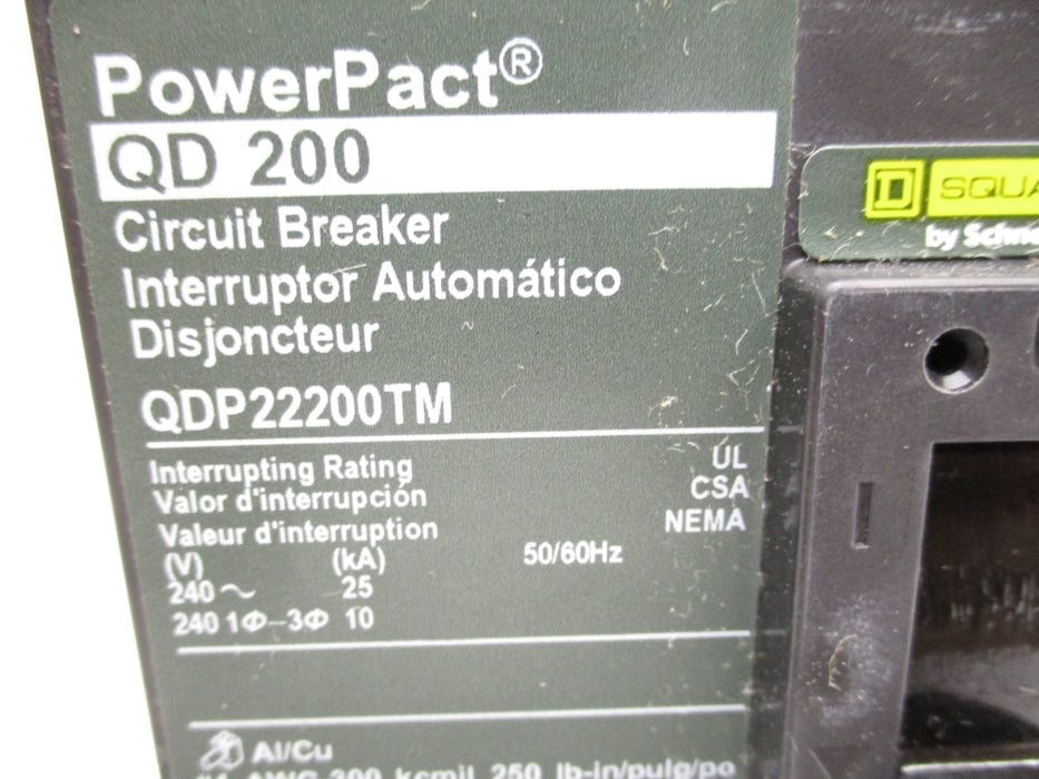 SQUARE D QDP22200TM 200A 240V NSMP