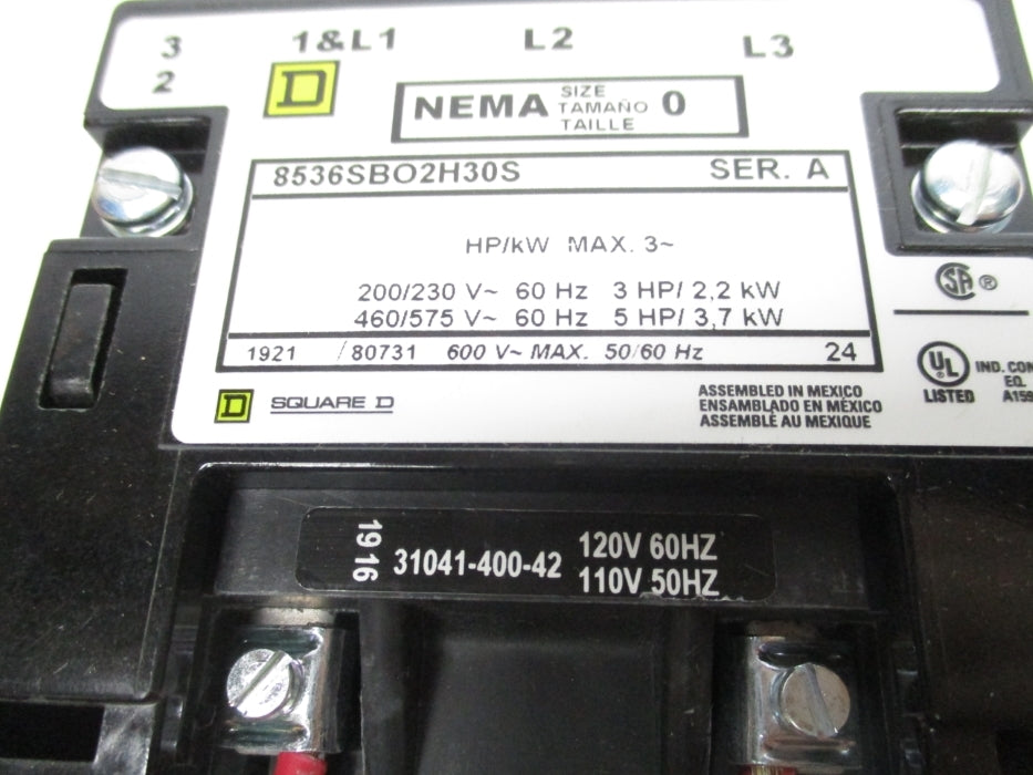 SQUARE D 8536SBO2V02H30S SER. A 110-120V 6-18A  NSMP