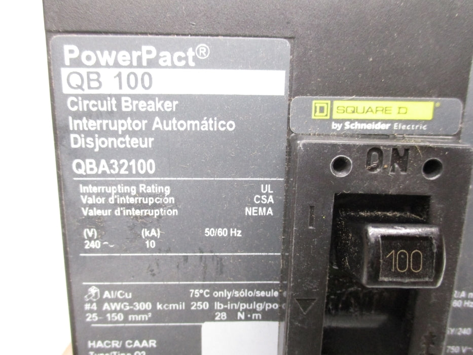 SQUARE D QBA32100 100A 240V NSMP