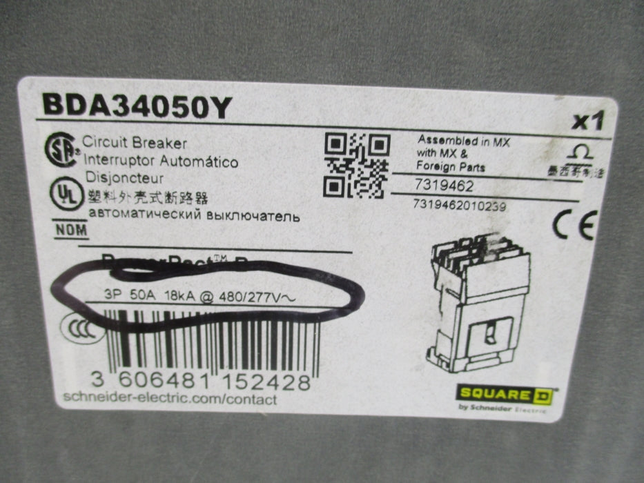 SQUARE D BDA34050Y 50A 277V NSMP