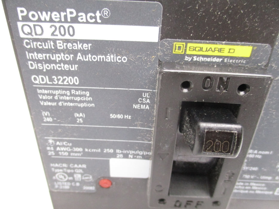 SQUARE D QDL32200 200A 240V (GREEN) NSNP