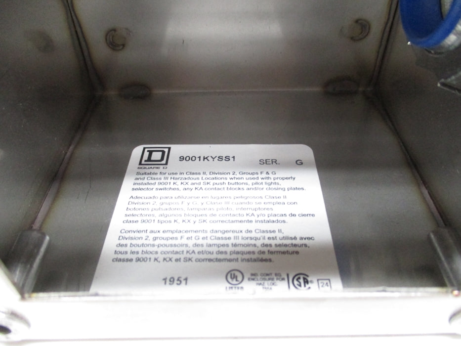 SQUARE D 9001KYSS1 SER. G NSMP