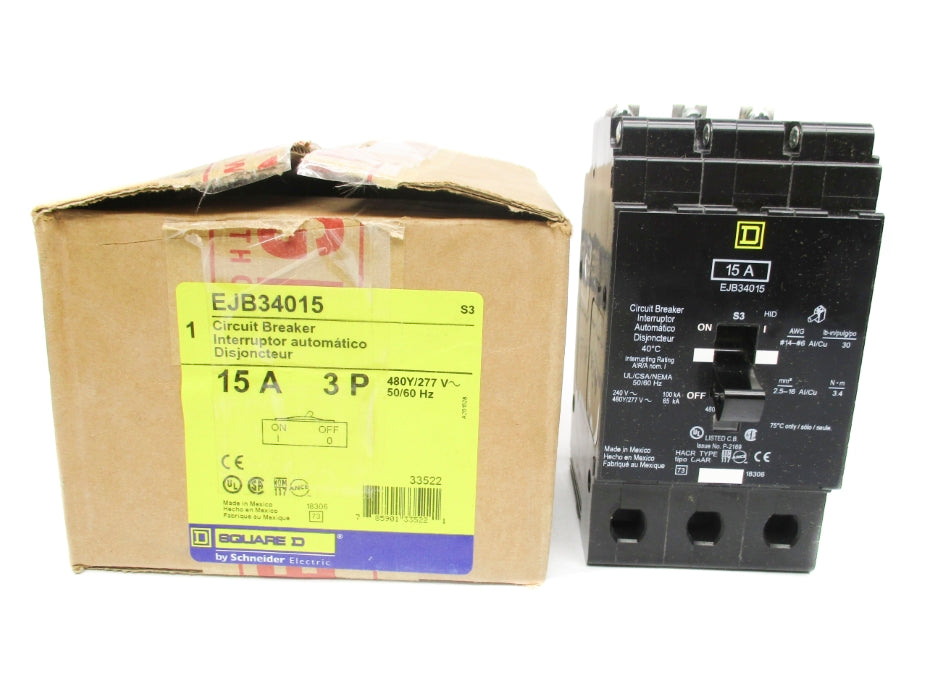 SQUARE D EJB34015 15A 277V NSMP