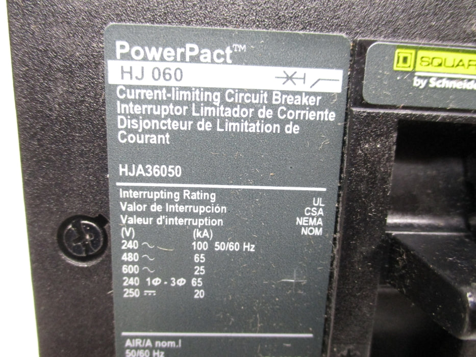 SQUARE D HJA36050 600V 50A NSMP