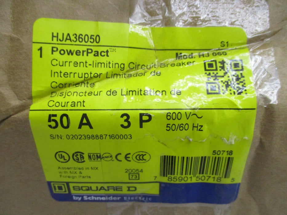 SQUARE D HJA36050 600V 50A NSMP