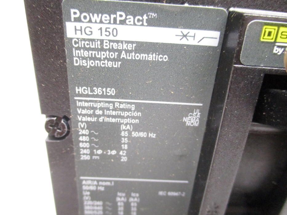 SQUARE D HGL36150 150A 600V NSMP