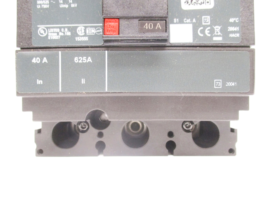 SQUARE D HDL36040 40A 600V NSMP