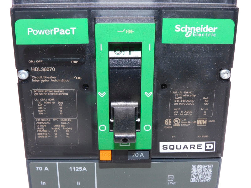 SQUARE D HDL36070 600V 70A NSMP