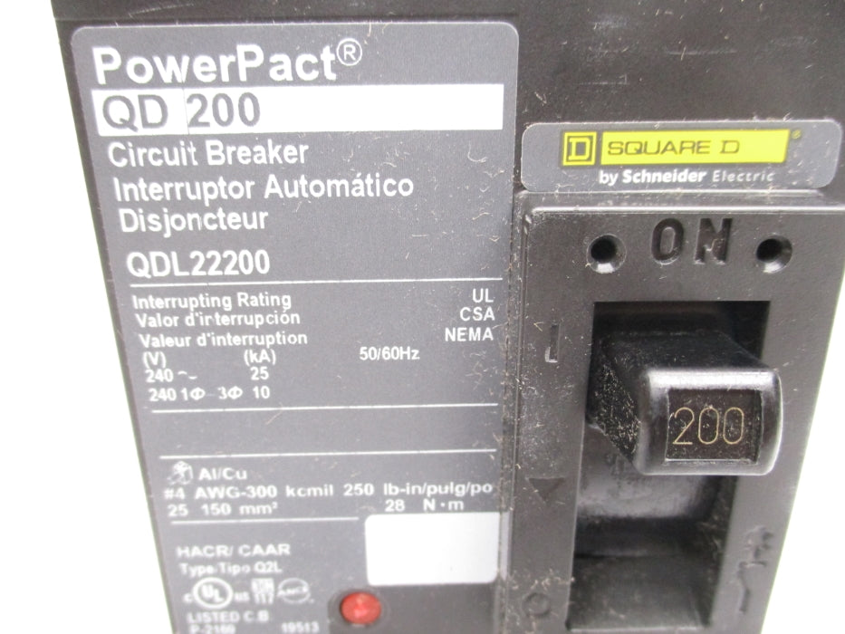 SQUARE D QDL22200 200A 240V NSMP
