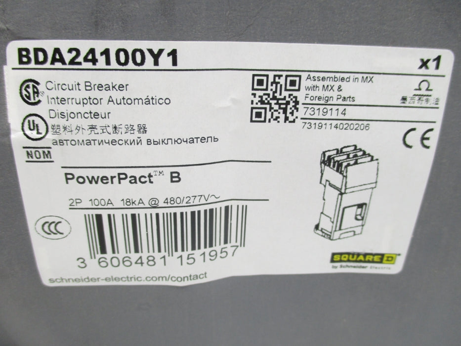 SQUARE D BDA24100Y1 277V 100A NSMP