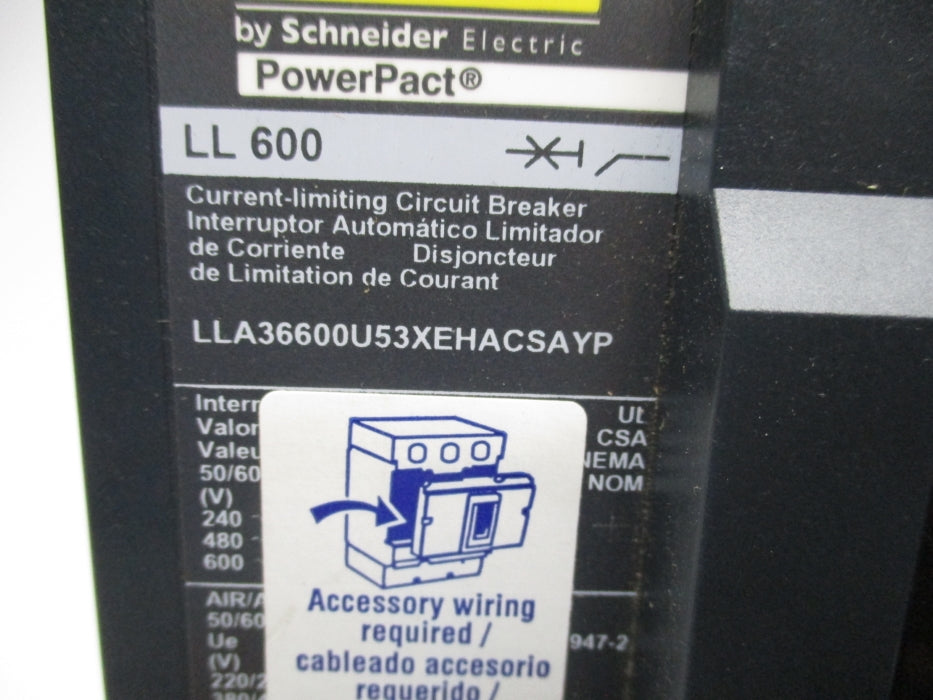 SQUARE D LLA36600U53XEHACSAYP 600A 600V NSNP