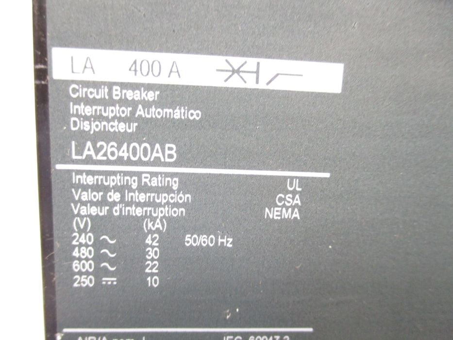SQUARE D LA26400AB 600V 400A NSNP