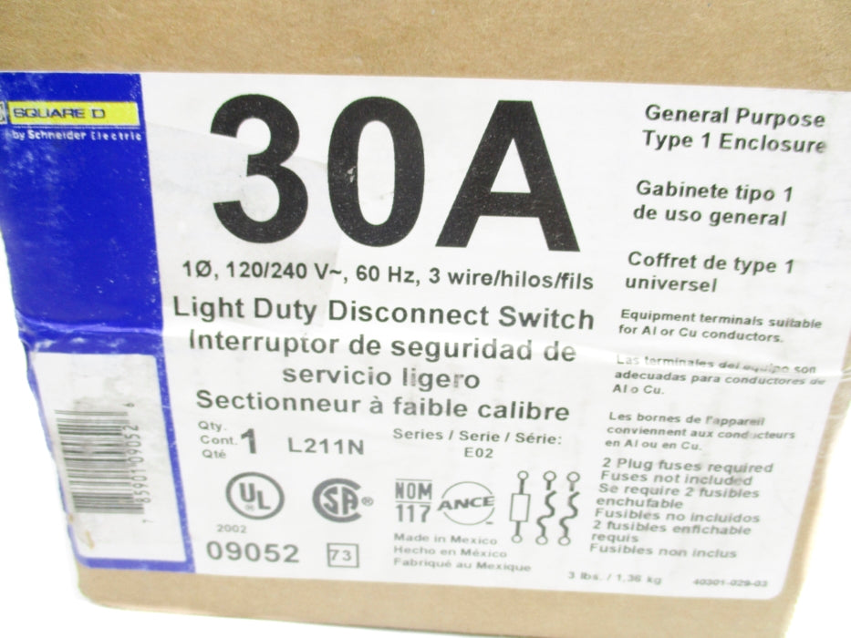 SQUARE D L211N SER. E02 (AS PICTURED) NSFS