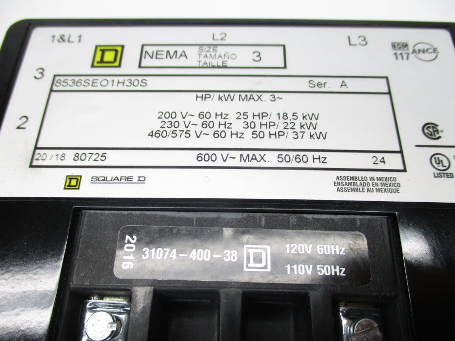SQUARE D 8536SEO1V02H30S SER. A NSMP