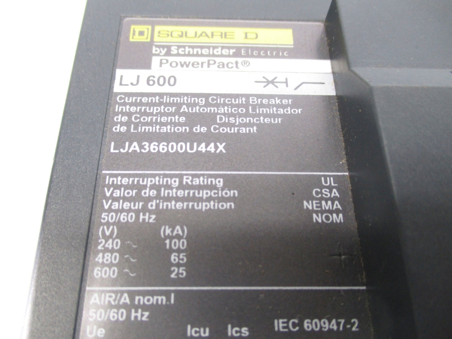 SQUARE D LJA36600U44X 600A 600V NSNP