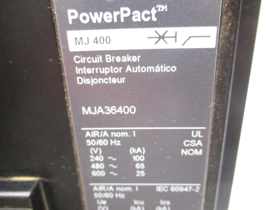 SQUARE D MJA36400 400A 600V NSNP