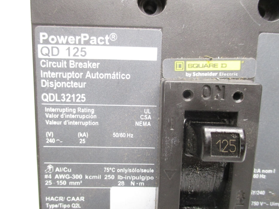 SQUARE D QDL32125 125A 240V (AS PICTURED) NSNP