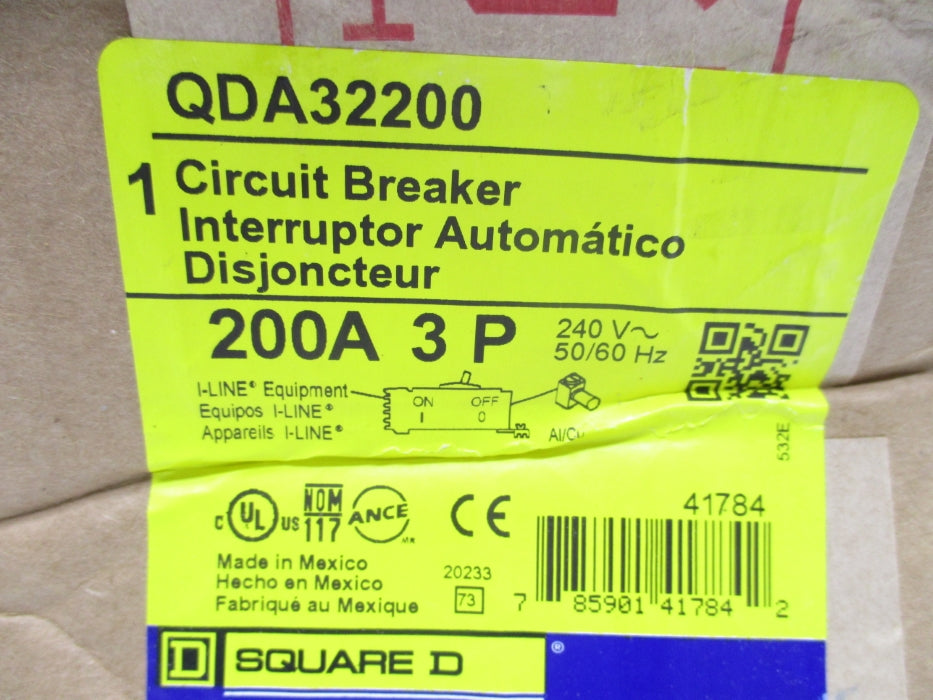 SQUARE D QDA32200 240V 200A NSMP