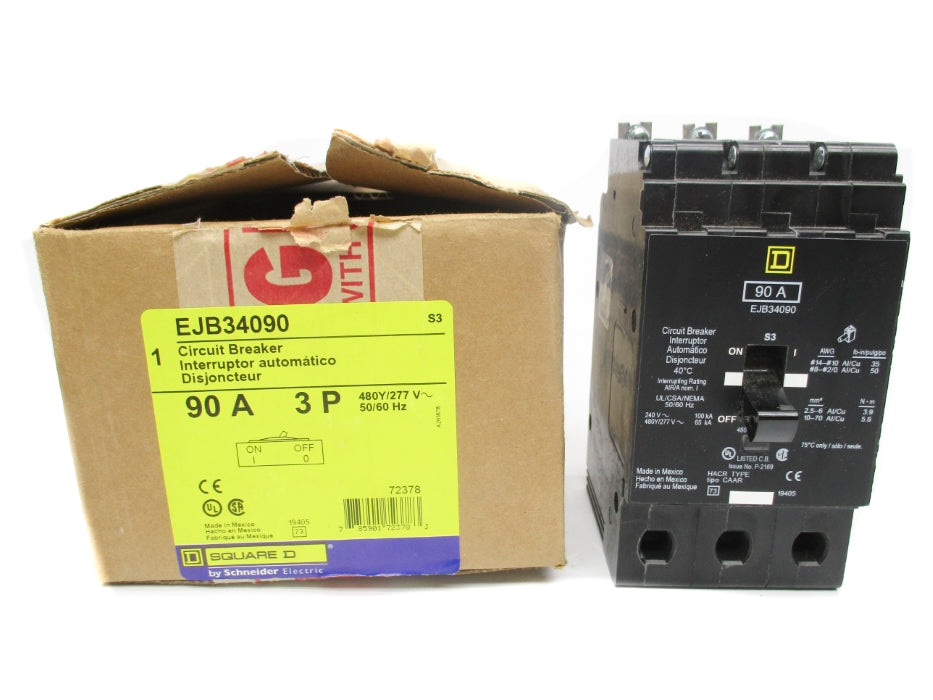 SQUARE D EJB34090 90A 277V NSMP