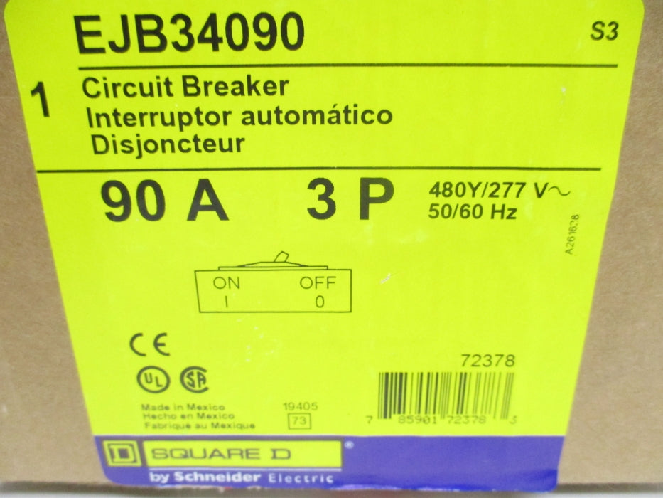 SQUARE D EJB34090 90A 277V NSMP
