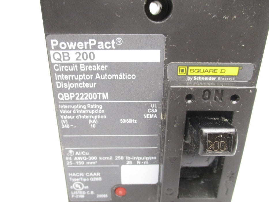 SQUARE D QBP22200TM 200A 240V NSMP