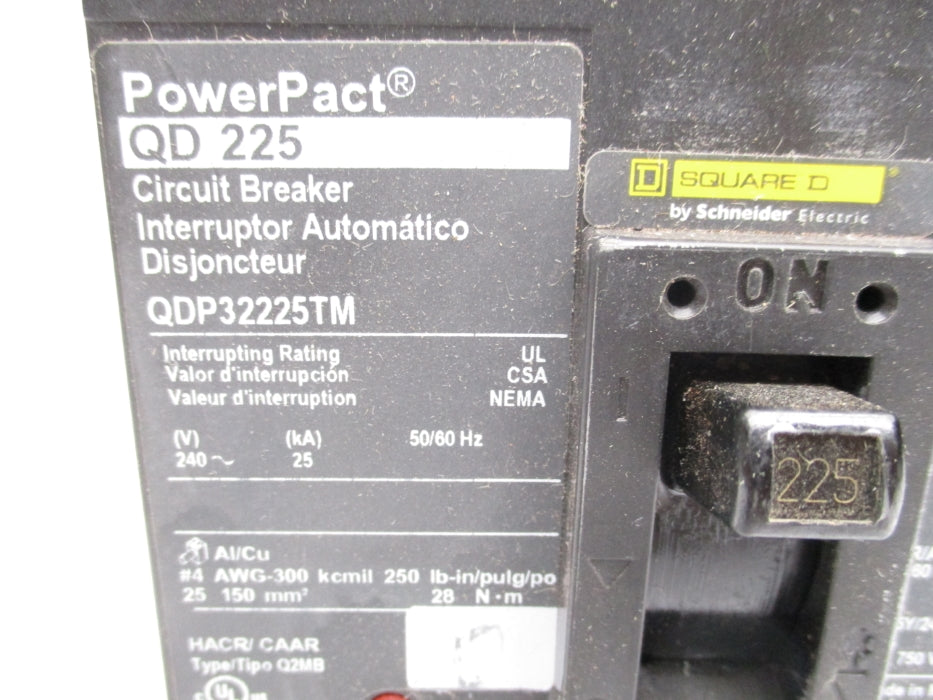 SQUARE D QDP32225TM 225A 240V UNMP