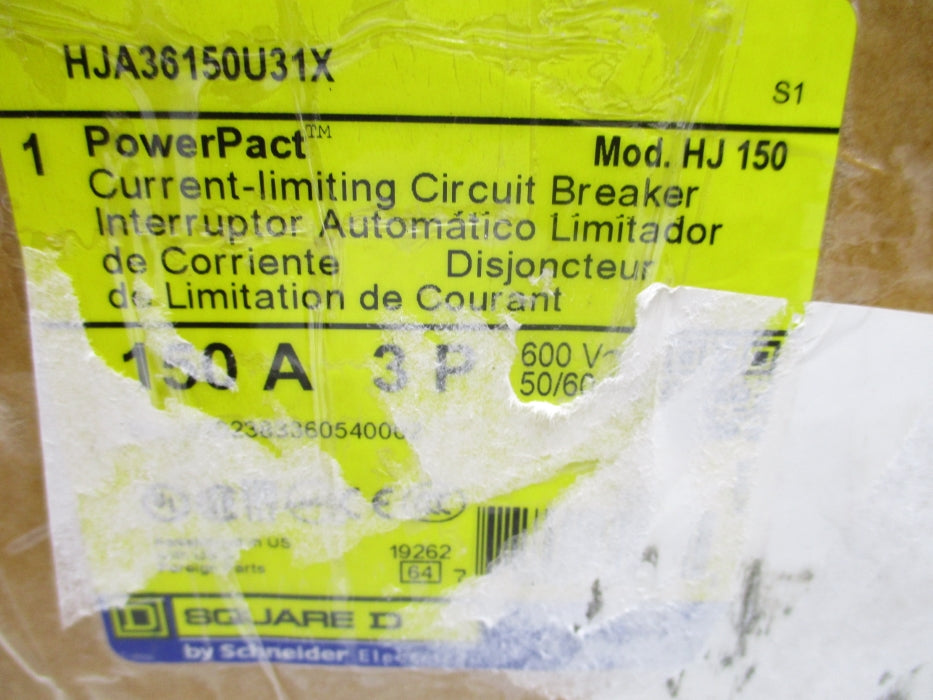 SQUARE D HJA36150U31X 150A 600V (AS PICTURED) NSMP