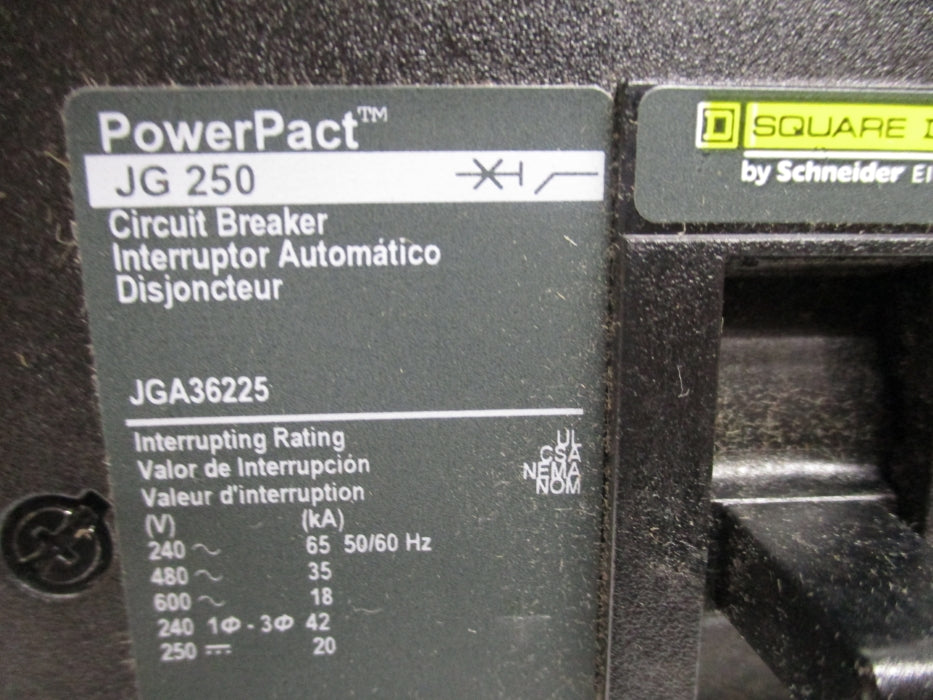 SQUARE D JGA36225 225A 600V NSMP